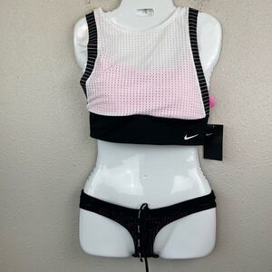NWT Nike Matching Swim Top and Bottoms Size M